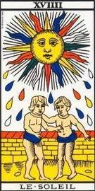 Carta del Arcano Mayor El Sol del Tarot